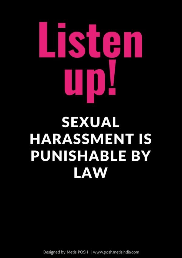 Prevention of sexual harassment posters - Punishable by Law