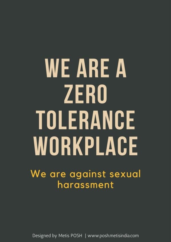 Prevention of sexual harassment posters - Zero Tolerance