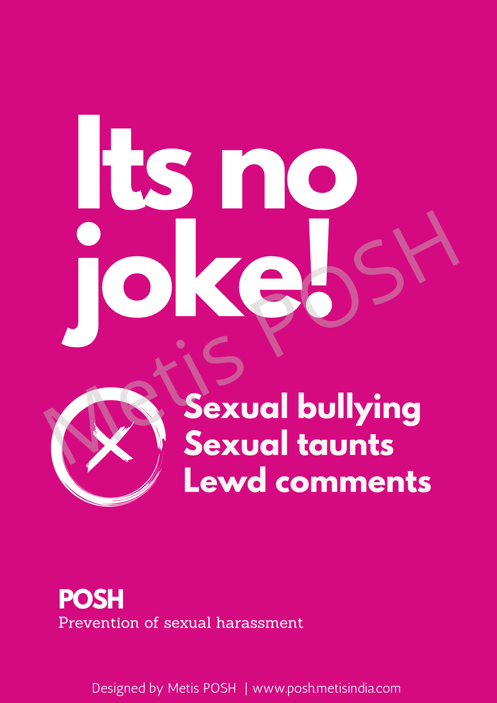 STOP – Sexual jokes - Metis POSH Consulting Service LLP